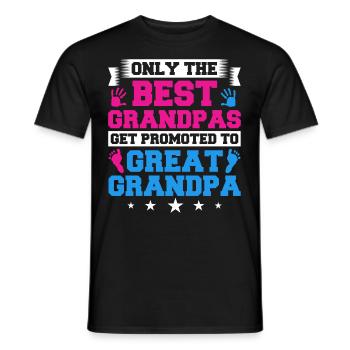great-grandfather grandpa great-grandparents grandfather - Men's T-Shirt - black - Front - AI Model Male 178 light (178cm)