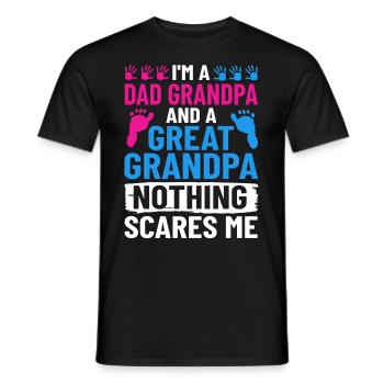 great-grandfather grandpa great-grandparents grandfather - Men's T-Shirt - black - Front - AI Model Male 178 light (178cm)