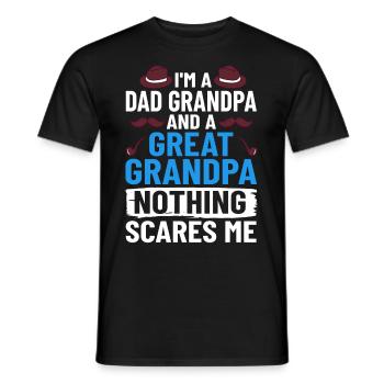 great-grandfather grandpa great-grandparents grandfather - Men's T-Shirt - black - Front - AI Model Male 178 light (178cm)