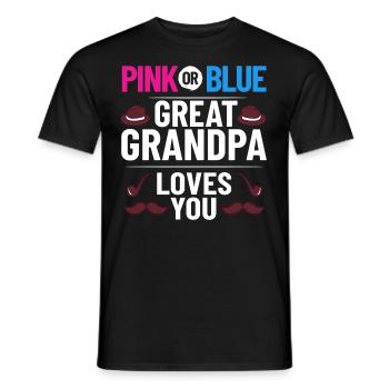 arrière-grand-père grand-père arrière-grands-parents grand-père - T-shirt homme - noir - Devant - AI Model Male 178 light (178cm)