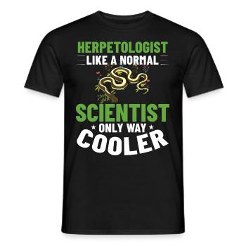 Herpetologie Reptilien Herpetologe Echsen - Männer T-Shirt - Schwarz - Vorne - AI Model Male 178 light (178cm)