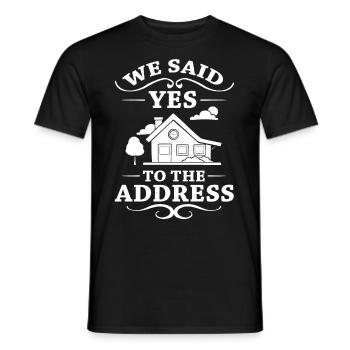 Home Home House Purchase Property - Men's T-Shirt - black - Front - AI Model Male 178 light (178cm)