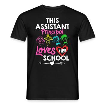 Chef d’établissement Directeur Directeur Directeur de la direction de l’école - T-shirt homme - noir - Devant - AI Model Male 178 light (178cm)