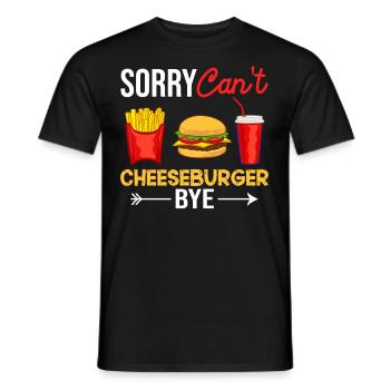 Cheeseburger Cheese Sandwich Hamburger - Men's T-Shirt - black - Front - AI Model Male 178 light (178cm)