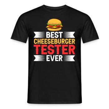 Cheeseburger Cheese Sandwich Hamburger - Men's T-Shirt - black - Front - AI Model Male 178 light (178cm)