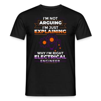 Electrical Engineering Engineer Research Development - Men's T-Shirt - black - Front - AI Model Male 178 light (178cm)