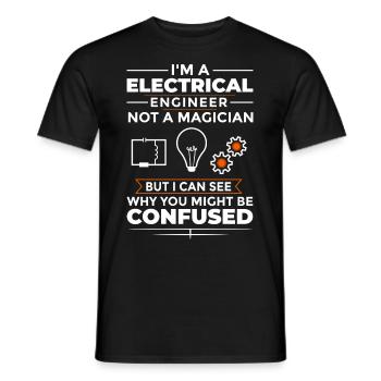 Electrical Engineering Engineer Research Development - Men's T-Shirt - black - Front - AI Model Male 178 light (178cm)