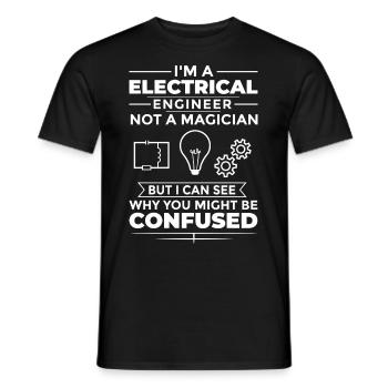 Electrical Engineering Engineer Research Development - Men's T-Shirt - black - Front - AI Model Male 178 light (178cm)