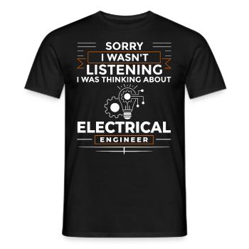 Electrical Engineering Engineer Research Development - Men's T-Shirt - black - Front - AI Model Male 178 light (178cm)