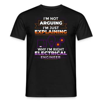 Electrical Engineering Engineer Research Development - Men's T-Shirt - black - Front - AI Model Male 178 light (178cm)