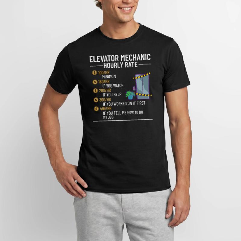 Elevator Elevator Technician Elevator Elevator Men’s T-shirt