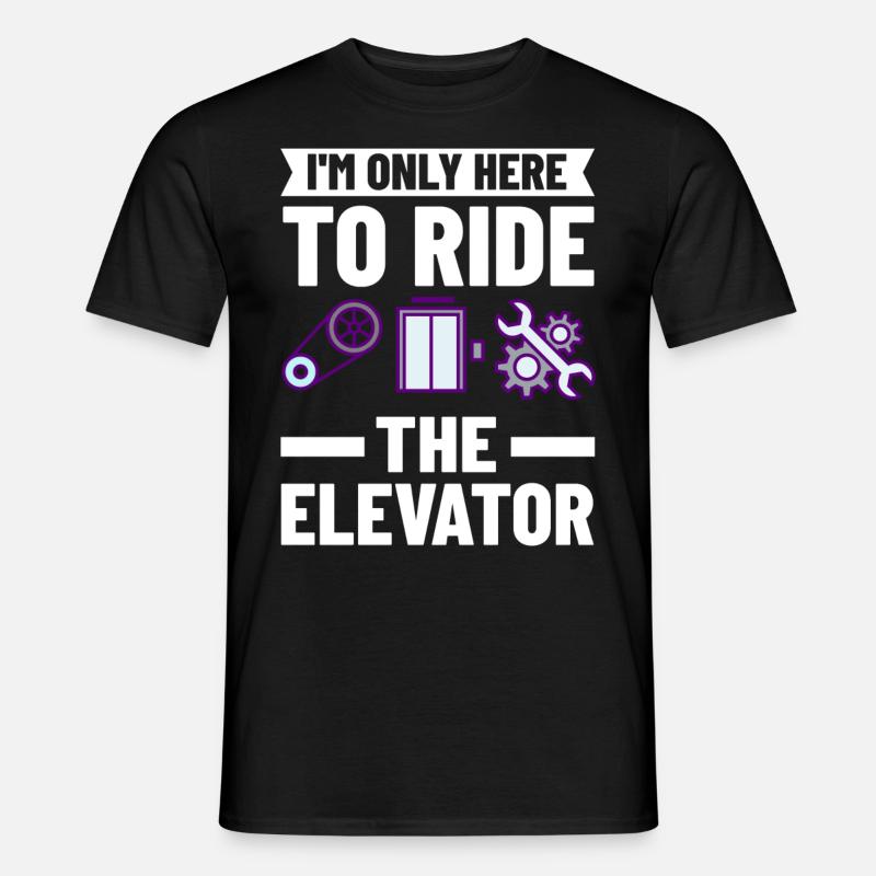 Technicien d’ascenseur Élévateur élévateur - T-shirt homme - noir