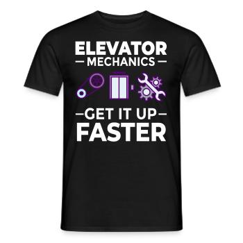 Aufzug Aufzugsanlage Techniker Fahrstuhl Lift - Männer T-Shirt - Schwarz - Vorne - AI Model Male 178 light (178cm)