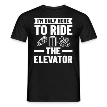 Aufzug Aufzugsanlage Techniker Fahrstuhl Lift - Männer T-Shirt - Schwarz - Vorne - AI Model Male 178 light (178cm)