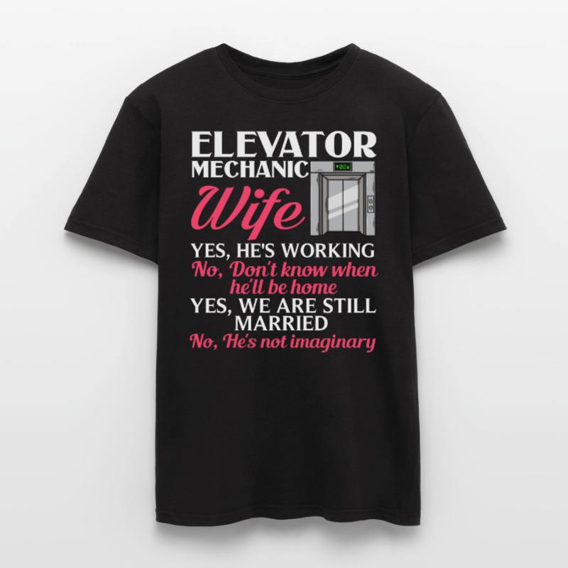 Elevator Elevator System Technician Woman Elevator Elevator Men’s T-shirt