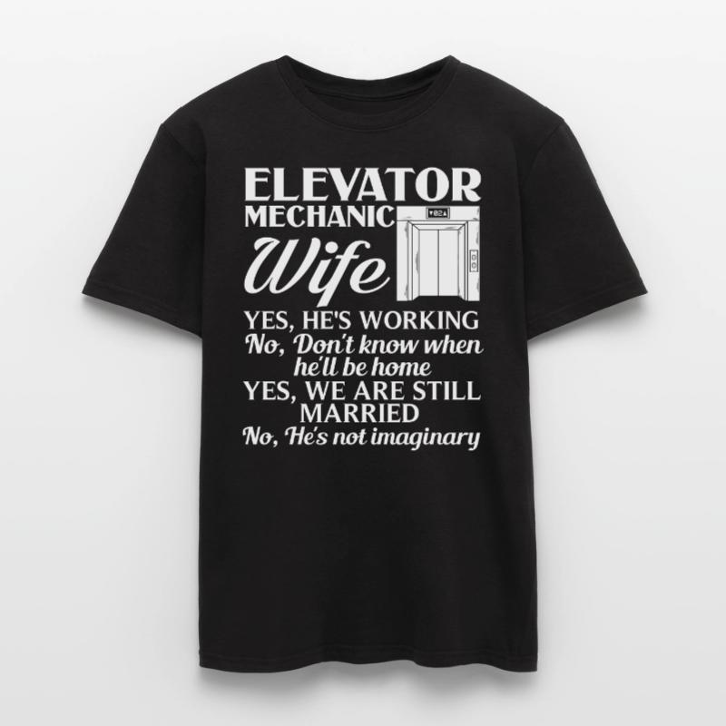 Elevator Elevator System Technician Woman Elevator Elevator Men’s T-shirt