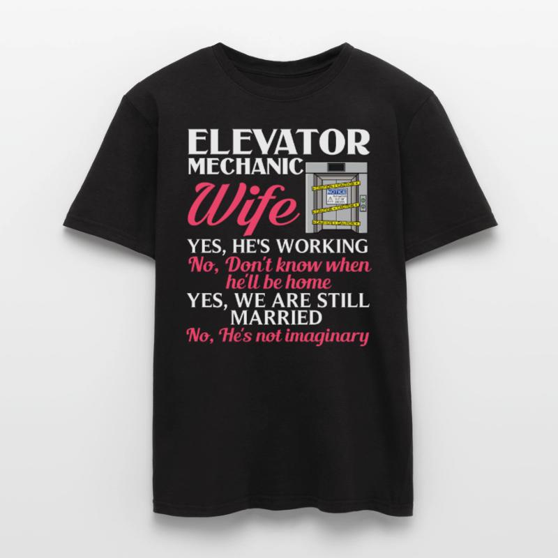 Elevator Elevator System Technician Woman Elevator Elevator Men’s T-shirt