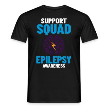 Épilepsie Maladie convulsive Crise d’épilepsie - T-shirt homme - noir - Devant - AI Model Male 178 light (178cm)