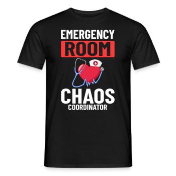 Emergency Department Emergency Nurse First Aid - Men's T-Shirt - black - Front - AI Model Male 178 light (178cm)
