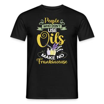 Essential Oil Diffuser Aromatherapy Plants - Men's T-Shirt - black - Front - AI Model Male 178 light (178cm)