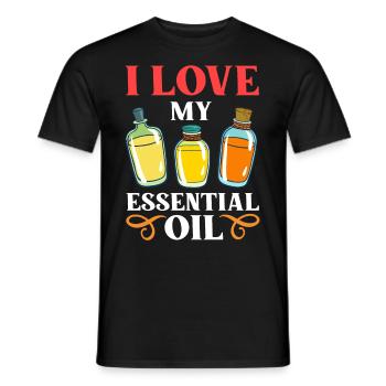 Essential Oil Diffuser Aromatherapy Plants - Men's T-Shirt - black - Front - AI Model Male 178 light (178cm)