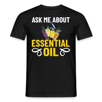 Essential Oil Diffuser Aromatherapy Plants - Men's T-Shirt - black - Front - AI Model Male 178 light (178cm)
