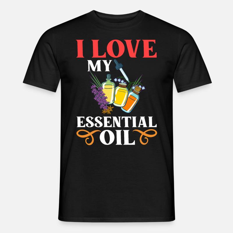 Ätherische Öl Diffusor Aromatherapie Pflanzen - Männer T-Shirt - Schwarz