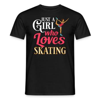 Eiskunstlauf Eisläufer Schlittschuhe Eislaufen - Männer T-Shirt - Schwarz - Vorne - AI Model Male 178 light (178cm)