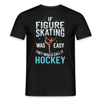 Eiskunstlauf Eisläufer Schlittschuhe Eislaufen - Männer T-Shirt - Schwarz - Vorne - AI Model Male 178 light (178cm)