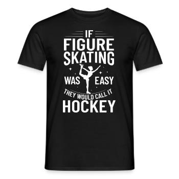 Eiskunstlauf Eisläufer Schlittschuhe Eislaufen - Männer T-Shirt - Schwarz - Vorne - AI Model Male 178 light (178cm)