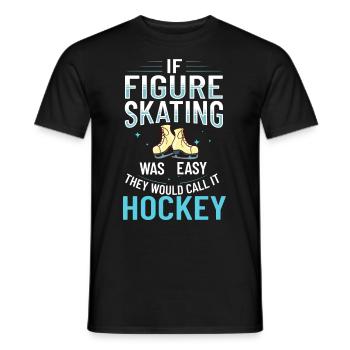 Eiskunstlauf Eisläufer Schlittschuhe Eislaufen - Männer T-Shirt - Schwarz - Vorne - AI Model Male 178 light (178cm)
