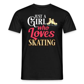 Eiskunstlauf Eisläufer Schlittschuhe Eislaufen - Männer T-Shirt - Schwarz - Vorne - AI Model Male 178 light (178cm)