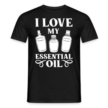 Essential Oil Diffuser Aromatherapy Plants - Men's T-Shirt - black - Front - AI Model Male 178 light (178cm)