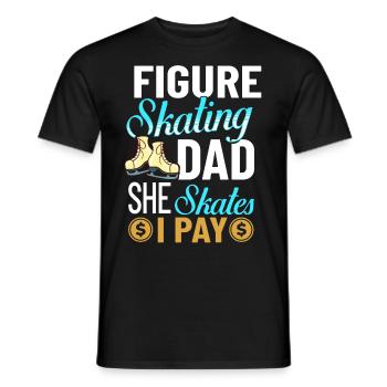 Eiskunstlauf Eisläufer Schlittschuhe Eislaufen - Männer T-Shirt - Schwarz - Vorne - AI Model Male 178 light (178cm)