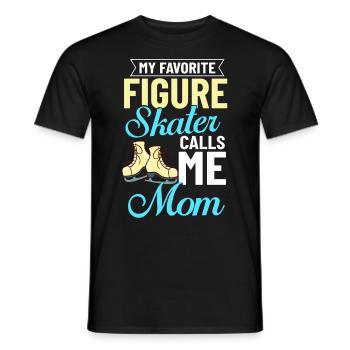 Eiskunstlauf Eisläufer Schlittschuhe Eislaufen - Männer T-Shirt - Schwarz - Vorne - AI Model Male 178 light (178cm)