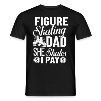 Eiskunstlauf Eisläufer Schlittschuhe Eislaufen - Männer T-Shirt - Schwarz - Vorne - AI Model Male 178 light (178cm)