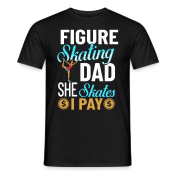 Eiskunstlauf Eisläufer Schlittschuhe Eislaufen - Männer T-Shirt - Schwarz - Vorne - AI Model Male 178 light (178cm)