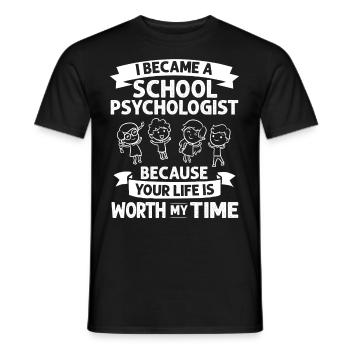 Schulpsychologe Schulpsychologie Psychologie - Männer T-Shirt - Schwarz - Vorne - AI Model Male 178 light (178cm)