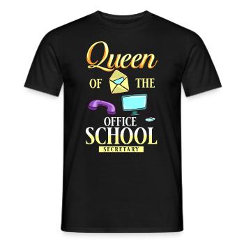 Secrétaire d’école Secrétariat de l’école Bureau du personnel - T-shirt homme - noir - Devant - AI Model Male 178 light (178cm)