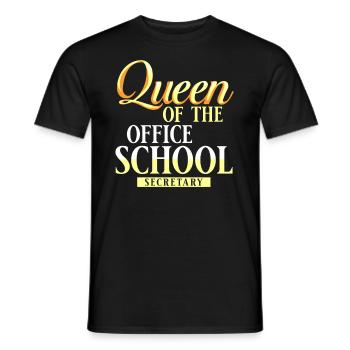 Secrétaire d’école Secrétariat de l’école Bureau du personnel - T-shirt homme - noir - Devant - AI Model Male 178 light (178cm)