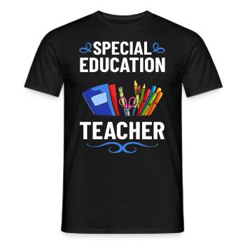 Special education Special education Promoting special needs - Men's T-Shirt - black - Front - AI Model Male 178 light (178cm)