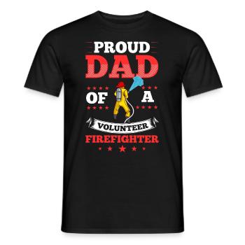 Volunteer Firefighter Firefighter Volunteers - Men's T-Shirt - black - Front - AI Model Male 178 light (178cm)