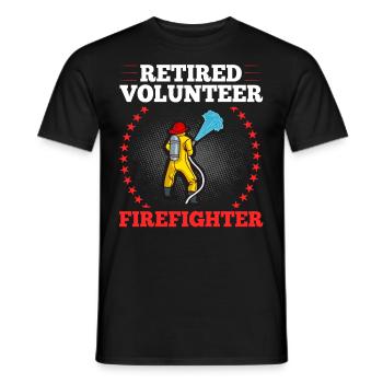 Volunteer Firefighter Firefighter Volunteers - Men's T-Shirt - black - Front - AI Model Male 178 light (178cm)