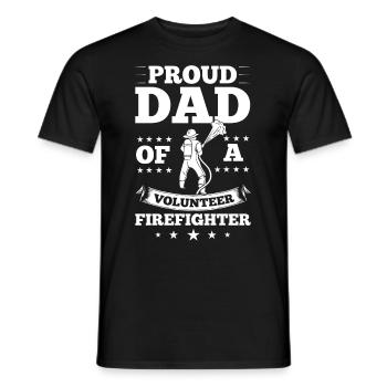 Volunteer Firefighter Firefighter Volunteers - Men's T-Shirt - black - Front - AI Model Male 178 light (178cm)