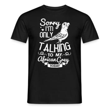 Afrikanischer Graupapagei Papagei Vogel Afrika - Männer T-Shirt - Schwarz - Vorne - AI Model Male 178 light (178cm)