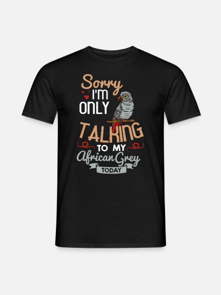 Afrikanischer Graupapagei Papagei Vogel Afrika - Männer T-Shirt - Schwarz