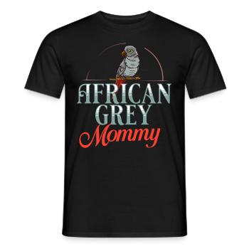 Afrikanischer Graupapagei Papagei Vogel Afrika - Männer T-Shirt - Schwarz - Vorne - AI Model Male 178 light (178cm)