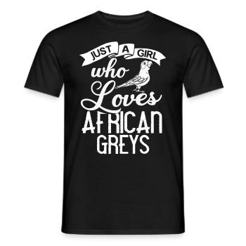 Afrikanischer Graupapagei Papagei Vogel Afrika - Männer T-Shirt - Schwarz - Vorne - AI Model Male 178 light (178cm)