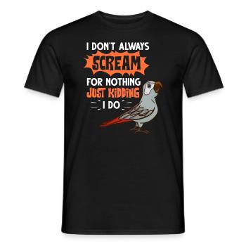 Afrikanischer Graupapagei Papagei Vogel Afrika - Männer T-Shirt - Schwarz - Vorne - AI Model Male 178 light (178cm)