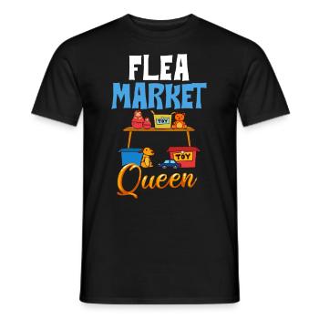 Flea Market Flea Market Funny Articles Market - Men's T-Shirt - black - Front - AI Model Male 178 light (178cm)